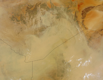 NASA MODIS Image of the Day: July 21, 2010 – Saharan Dust Storm