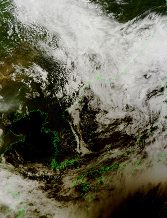 NASA MODIS Image of the Day: July 28, 2009 – Solar Eclipse over Southeast Asia