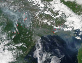 NASA MODIS Image of the Day: July 30, 2009 – Fires in Eastern Russia
