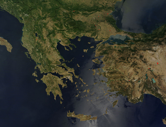 NASA MODIS Image of the Day: August 2, 2009 – Greece, Turkey, and the Aegean