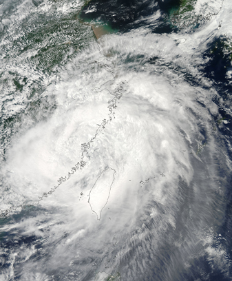 NASA MODIS Image of the Day: August 11, 2009 – Typhoon Morakot