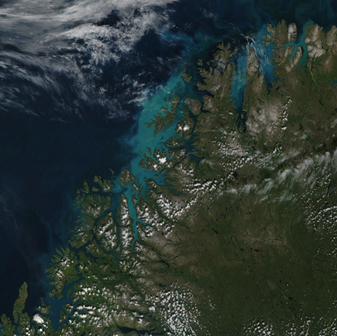 NASA MODIS Image of the Day: August 16, 2009 – Bloom in the Norwegian Sea