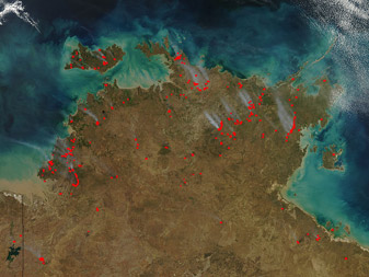 NASA MODIS Image of the Day: August 17, 2010 – Fires in northern Australia