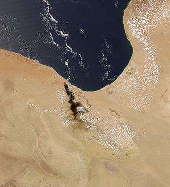 NASA MODIS Image of the Day: August 30, 2008 – Smoke over Libya