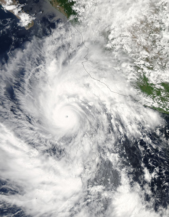 NASA MODIS Image of the Day: September 6, 2009 – Hurricane Jimena