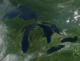 NASA MODIS Image of the Day: September 16, 2009 – The Great Lakes Region