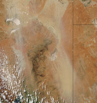 NASA MODIS Image of the Day: September 21, 2009 – Dust Storm in South Australia