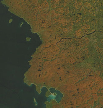 NASA MODIS Image of the Day: October 1, 2007 – Fall Colors around Lake Superior