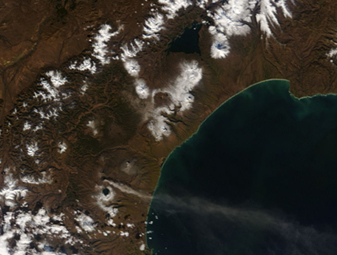 NASA MODIS Image of the Day: October 10, 2007 – Plume from Karymsky