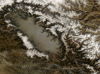 NASA MODIS Image of the Day: December 6, 2008 – Haze in the Vale of Kashmir