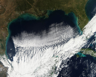 NASA MODIS Image of the Day: December 7, 2010 – Cloud streets in the Gulf of Mexico