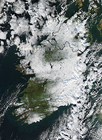 NASA MODIS Image of the Day: December 8, 2010 – Snow in Ireland