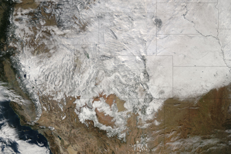 NASA MODIS Image of the Day: December 14, 2009 – Winter Storm Crosses the United States