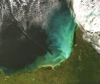 NASA MODIS Image of the Day: December 20, 2008 – Sediment and Phytoplankton off the Yucatan Peninsula