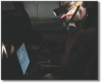 Photo of operator and monitor