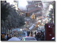 Photo of damage at the collapse site