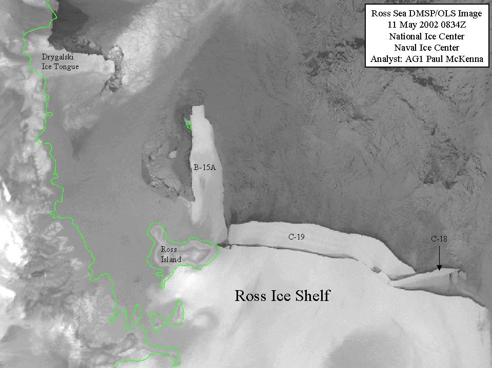 DMSP-OLS Image of C-19 dated11 May 2002