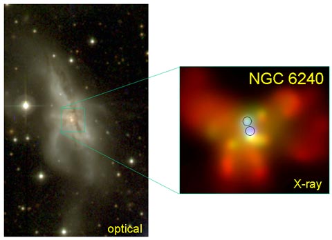 X-ray zoom into the nucleus of the nearby, ultra luminous galaxy NGC 6240 using X-rays reveals two black holes