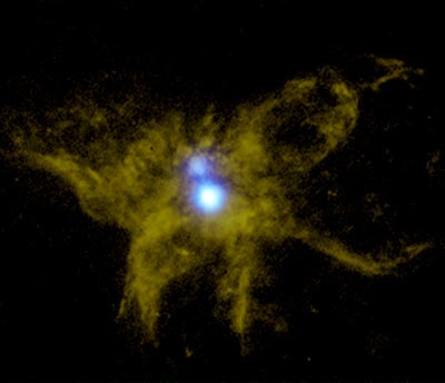 X-ray image composite from NGC 6240