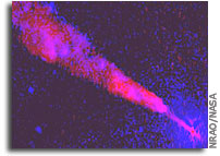 New View of X-ray Jet Blasting Through Nearest Radio Galaxy