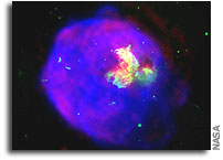 Chandra reveals glowing shell created by massive star’s destruction