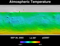 Orbit 22007 atmospheric temperature map