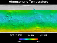 Orbit 22019 atmospheric temperature map