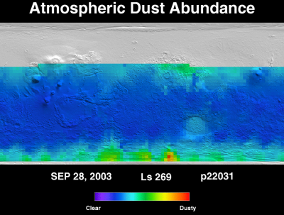 Orbit 22031 dust map