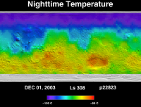 Orbit 22823nighttime surface temperature map