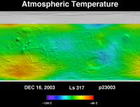 Orbit 23003atmospheric temperature map