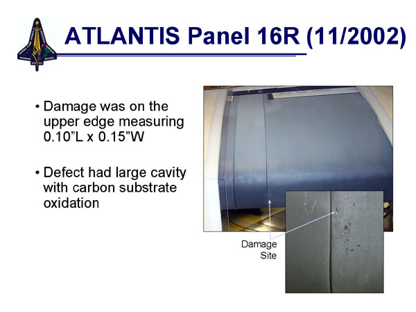 debris layout at Kennedy Space Center