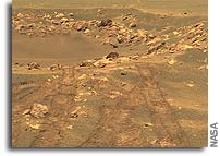 NASA Mars Rovers Examining Hills And Crater In Bonus-Time Mission