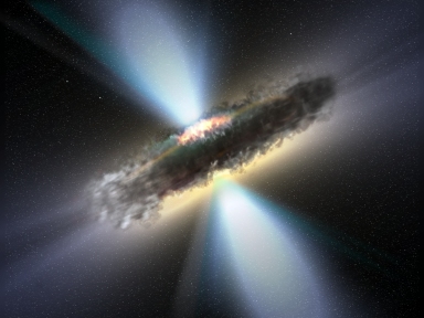 Doughnut-shaped cloud surrounds black hole