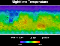 Orbit 23375nighttime surface temperature map