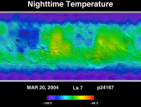 Orbit 24167nighttime surface temperature map