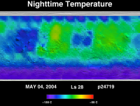 Orbit 24719nighttime surface temperature map