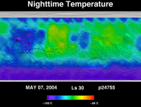 Orbit 24755nighttime surface temperature map