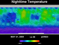 Orbit 24923nighttime surface temperature map