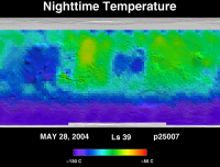 Orbit 25007nighttime surface temperature map