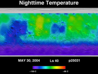 Orbit 25031nighttime surface temperature map