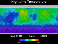 Orbit 25043nighttime surface temperature map