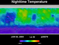 Orbit 25079nighttime surface temperature map