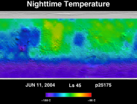 Orbit 25175nighttime surface temperature map