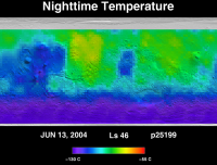 Orbit 25199nighttime surface temperature map