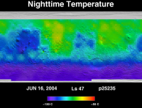 Orbit 25235nighttime surface temperature map
