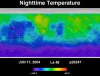 Orbit 25247nighttime surface temperature map