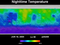 Orbit 25259nighttime surface temperature map