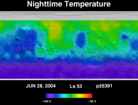 Orbit 25391nighttime surface temperature map