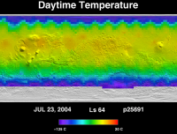 Orbit 25691daytime surface temperature map