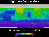 Orbit 25715nighttime surface temperature map